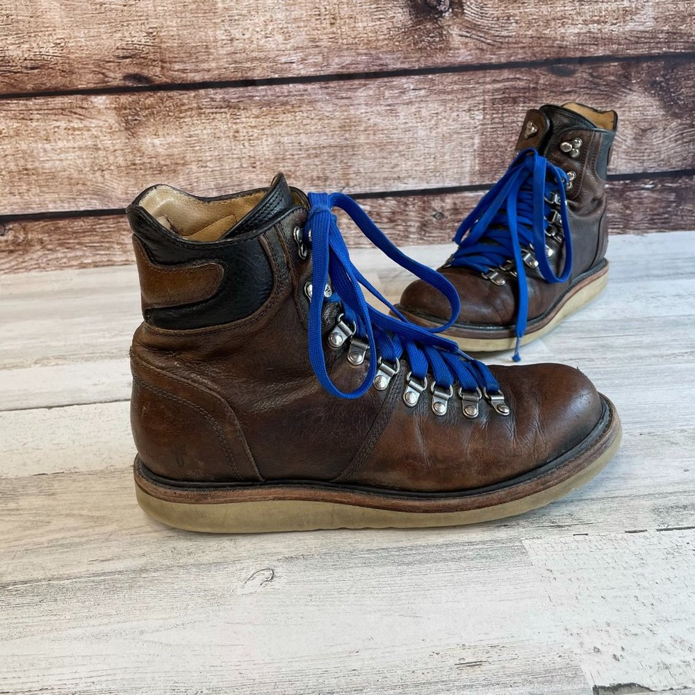 Frye Leather Hiking Boots Mens Size 8.5 D Brown